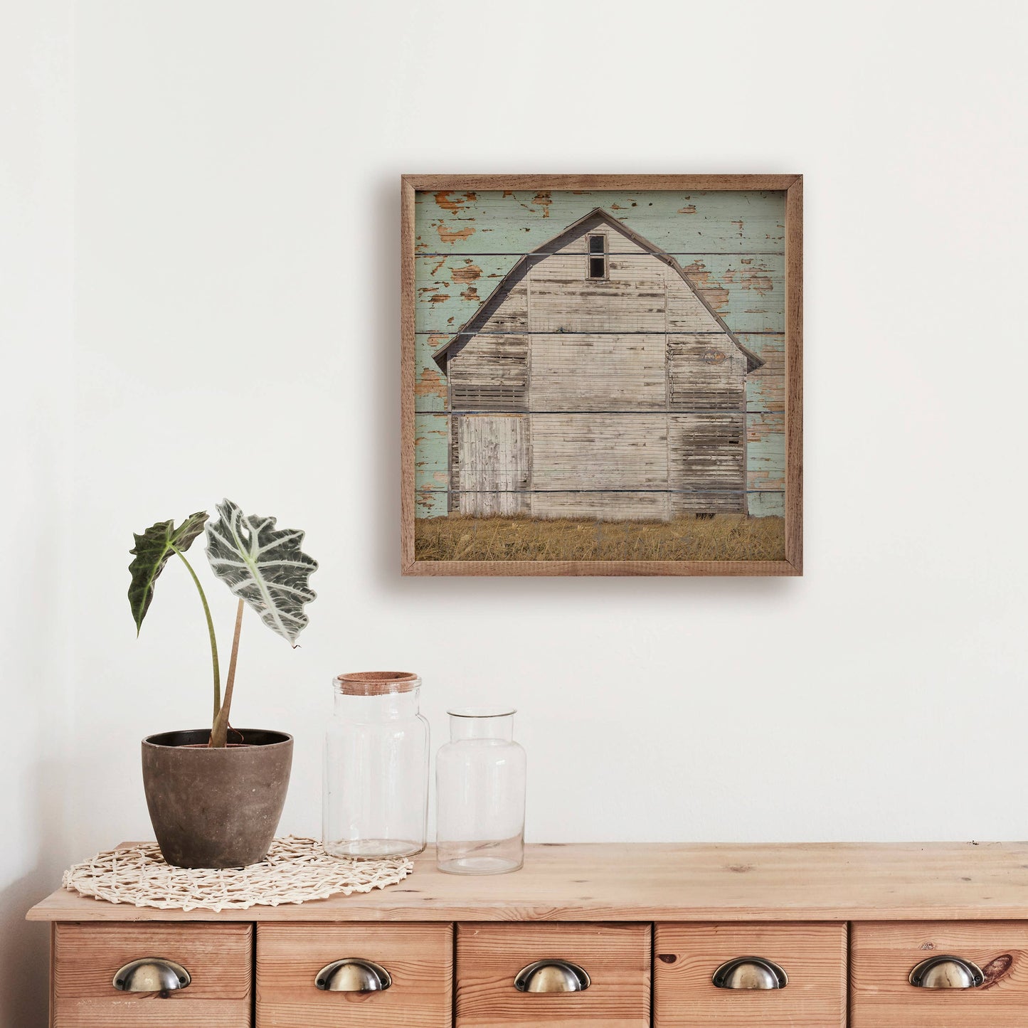 Mint Barn American Hardwood Art Print: 8 x 8 x 1.5