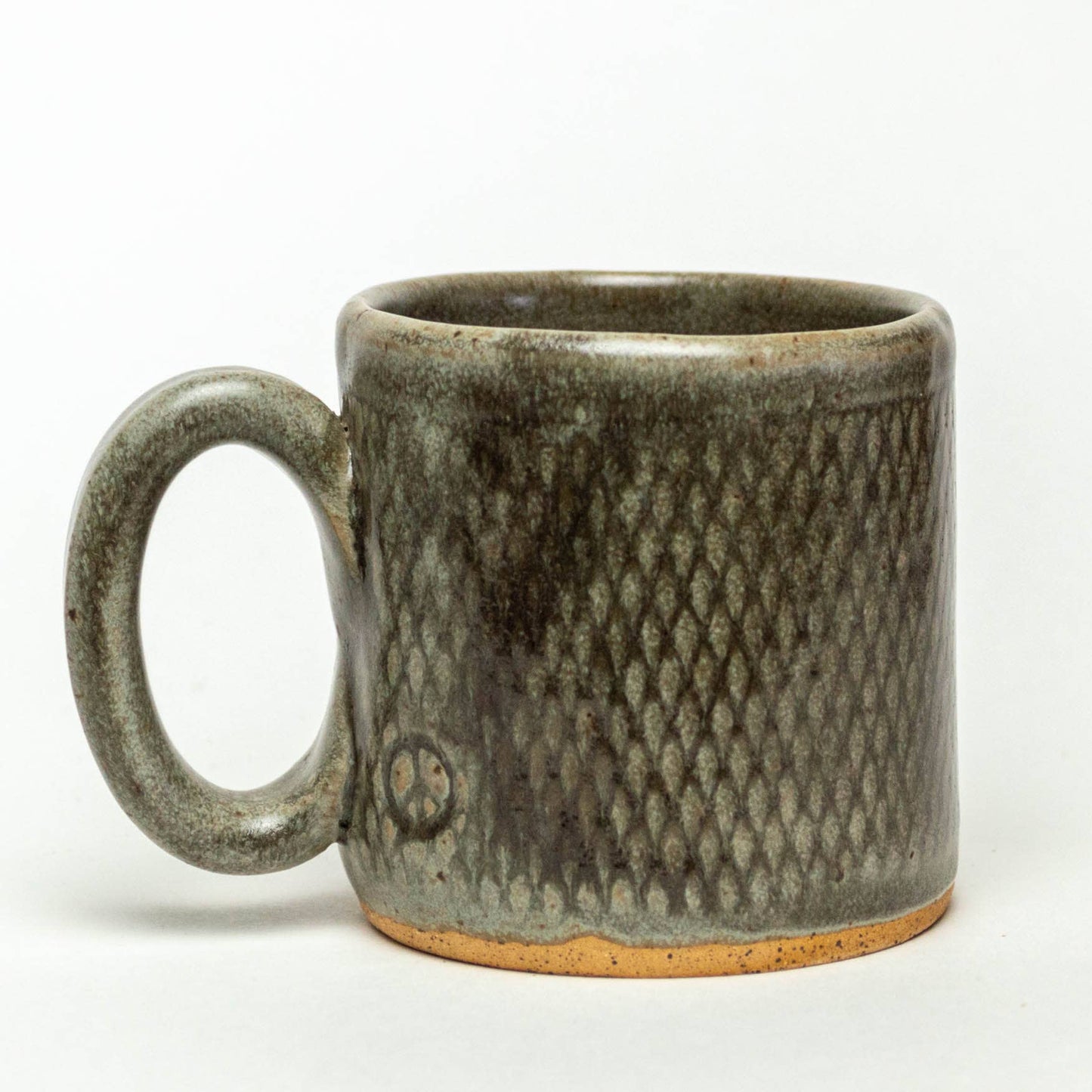 White Horse Design Handmade in Ohio, Ceramic Gray 10 oz Mug