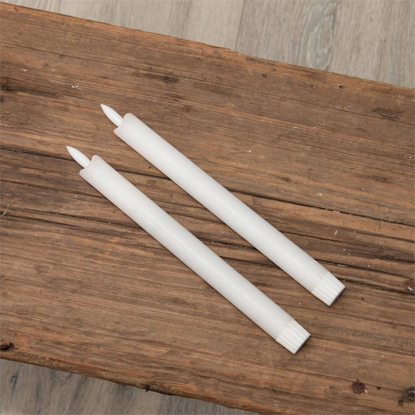 Taper Candles - White Flameless (Pk/02)