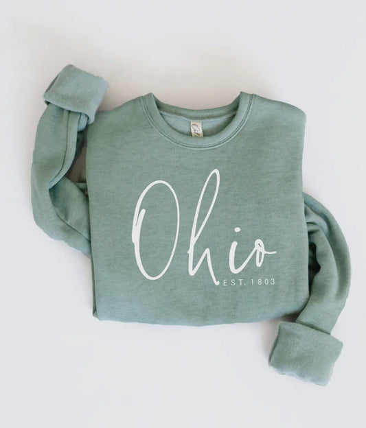 Ohio Cursive Sweatshirt- Green