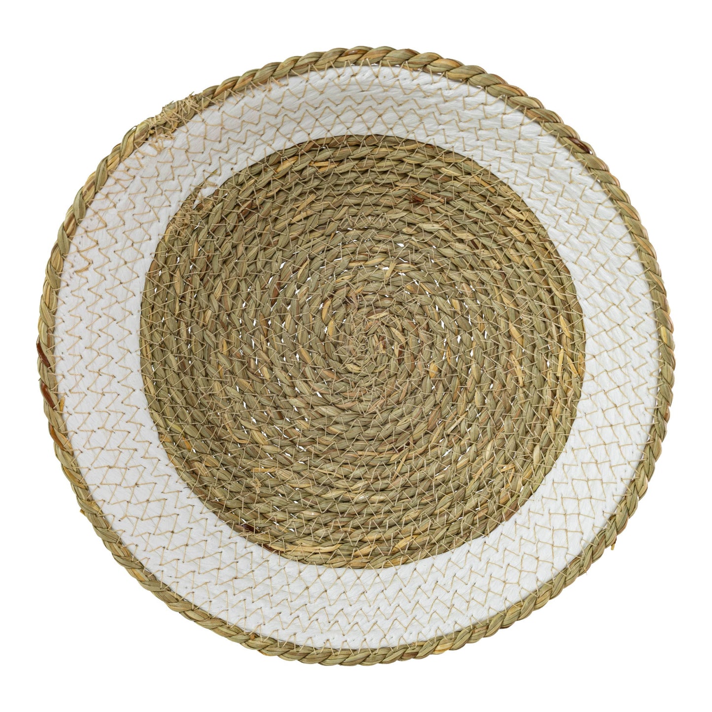 Capucine Woven White Decorative Bowl Seagrass & Rope