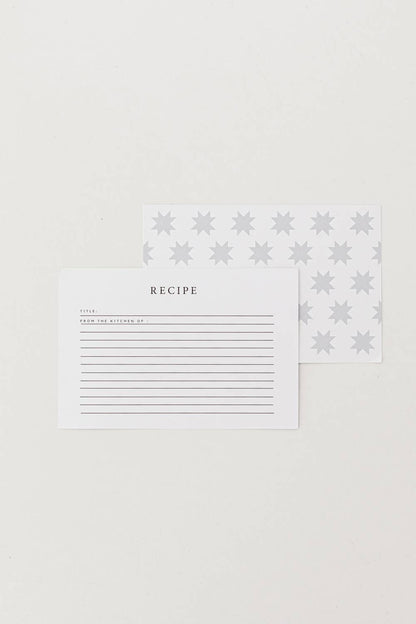 Heirloomed Stationary Recipe Cards in Signature Patterns: Light Blue