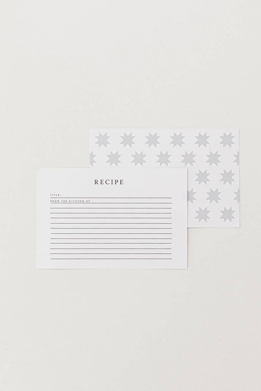 Heirloomed Stationary Recipe Cards in Signature Patterns: Light Blue
