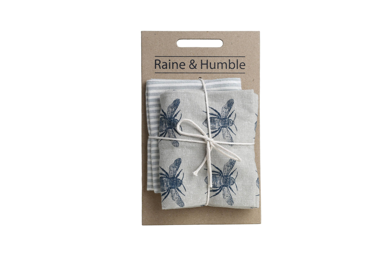 Prussian Blue Honey Bee Tea Towel Pack