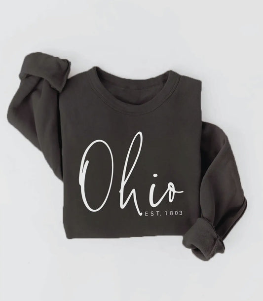 Ohio Cursive Sweatshirt- Black