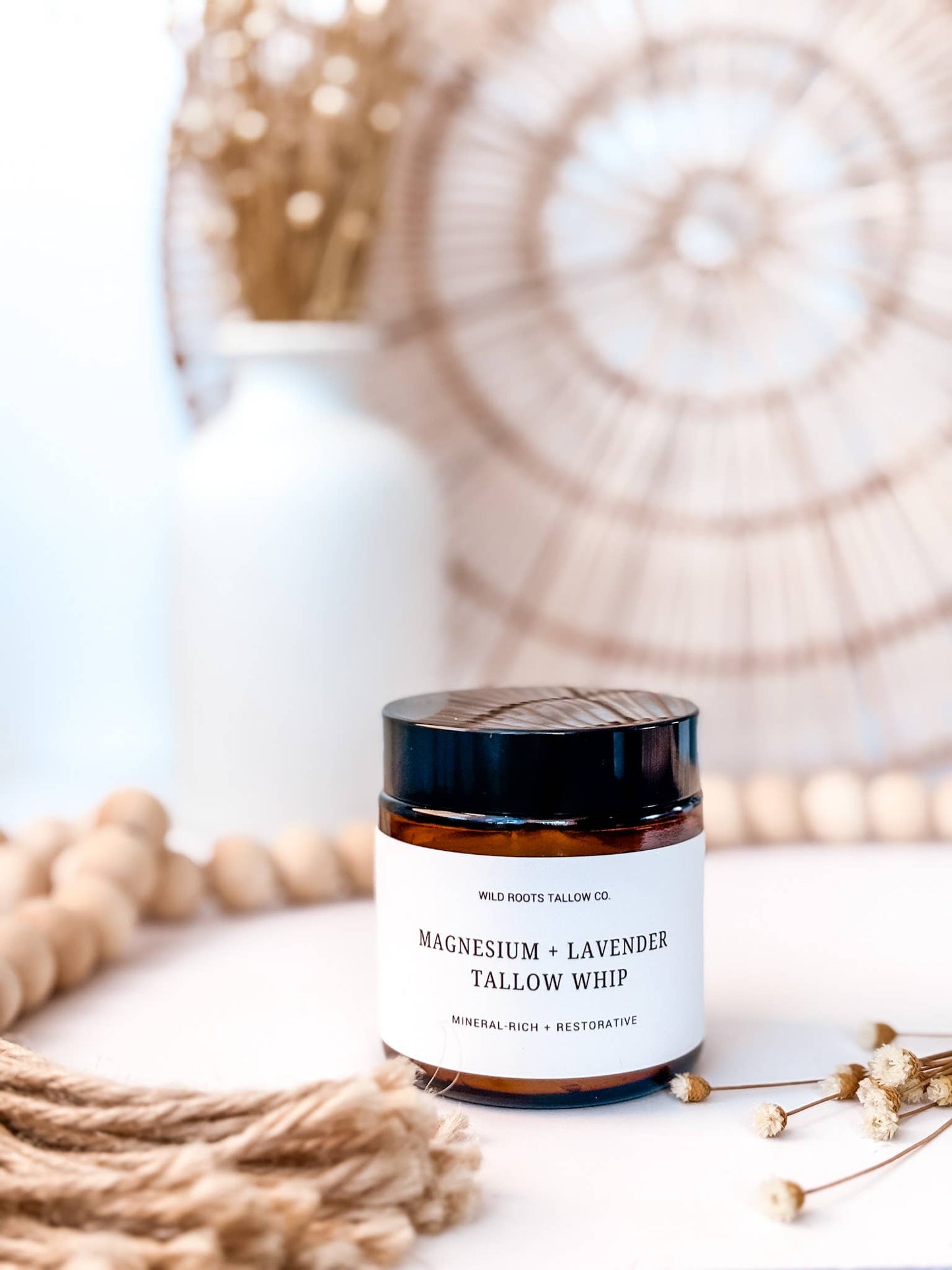 Lavender Lemongrass Magnesium Tallow Whip: 4oz