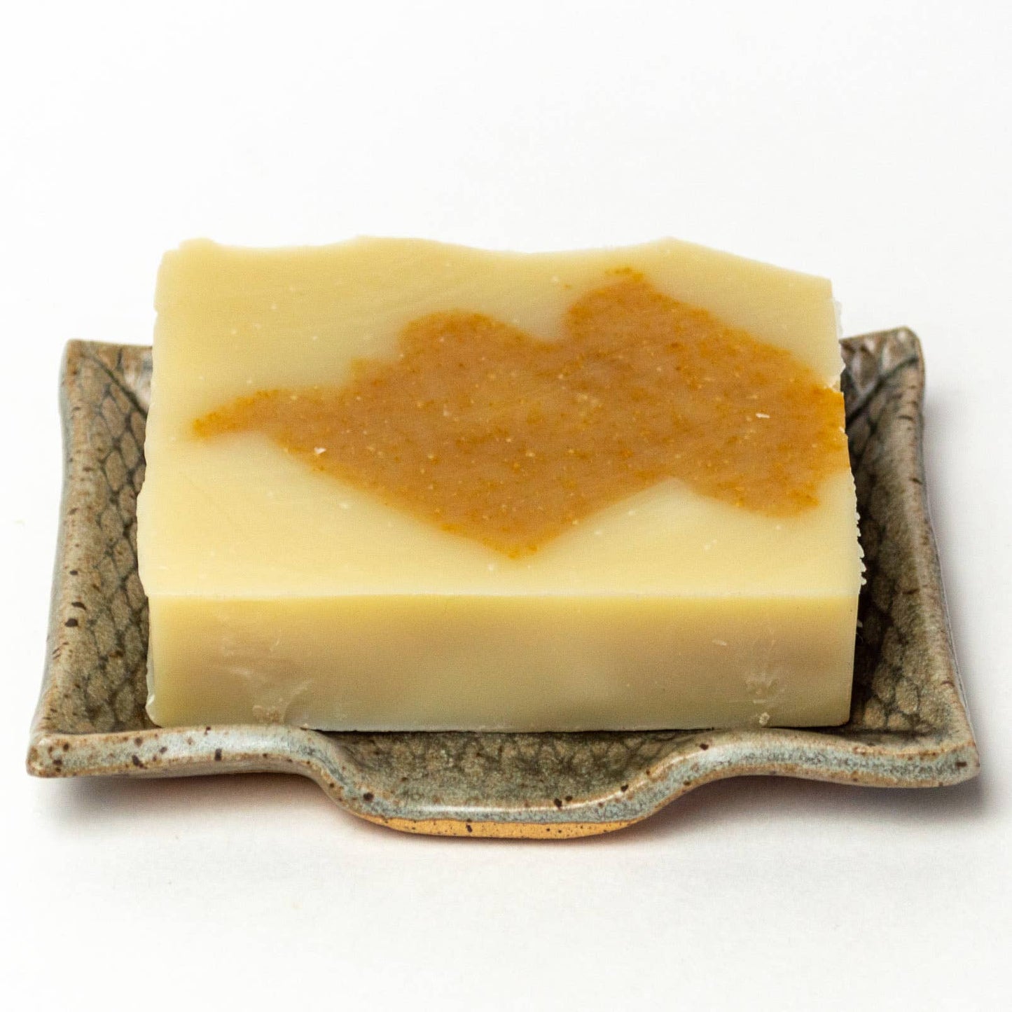 Wht. Horse Pattern Handmade Stoneware Ceramic Gray Soap Dish