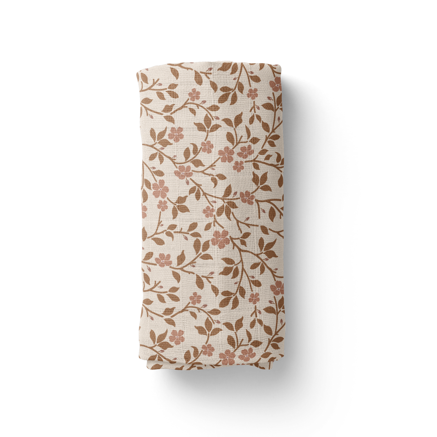 Muslin Swaddle Baby Blanket – Magnolia Tree: Peach