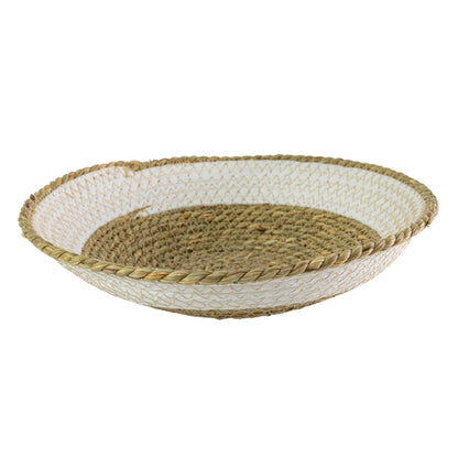 Capucine Woven White Decorative Bowl Seagrass & Rope