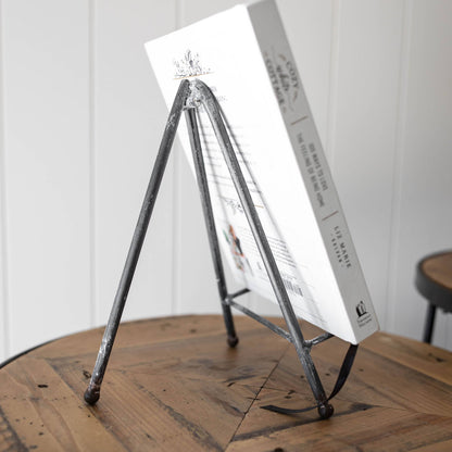 Dixie Whitewashed Metal Easel