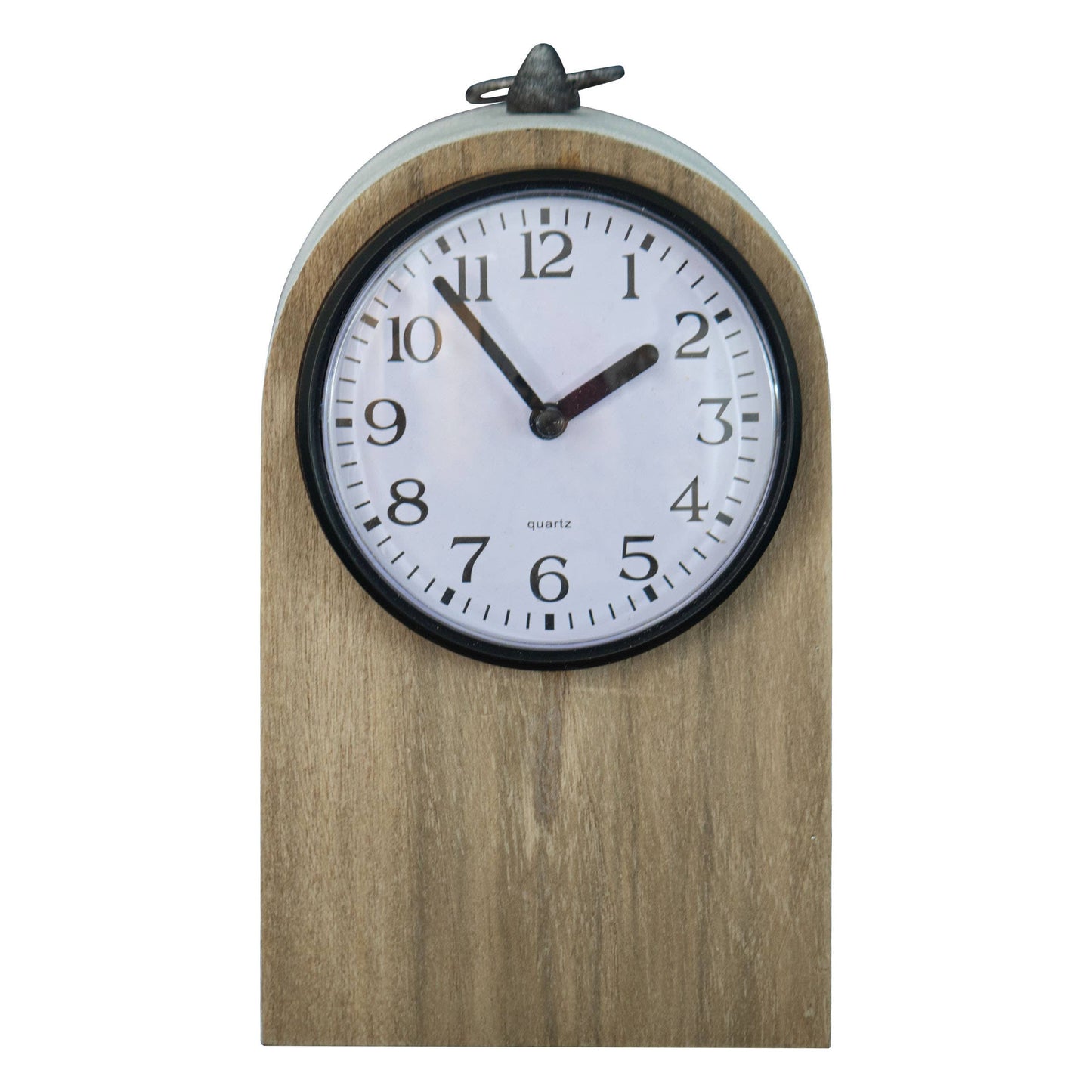 Maxwell Rustic Wood Battery Operated Tabletop Clock