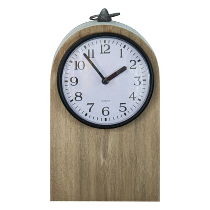 Maxwell Rustic Wood Battery Operated Tabletop Clock