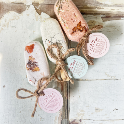 Botanical Bath Clay Pops: Citrus + Rosemary