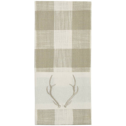 Eva & Co Antler Dishtowel - Check