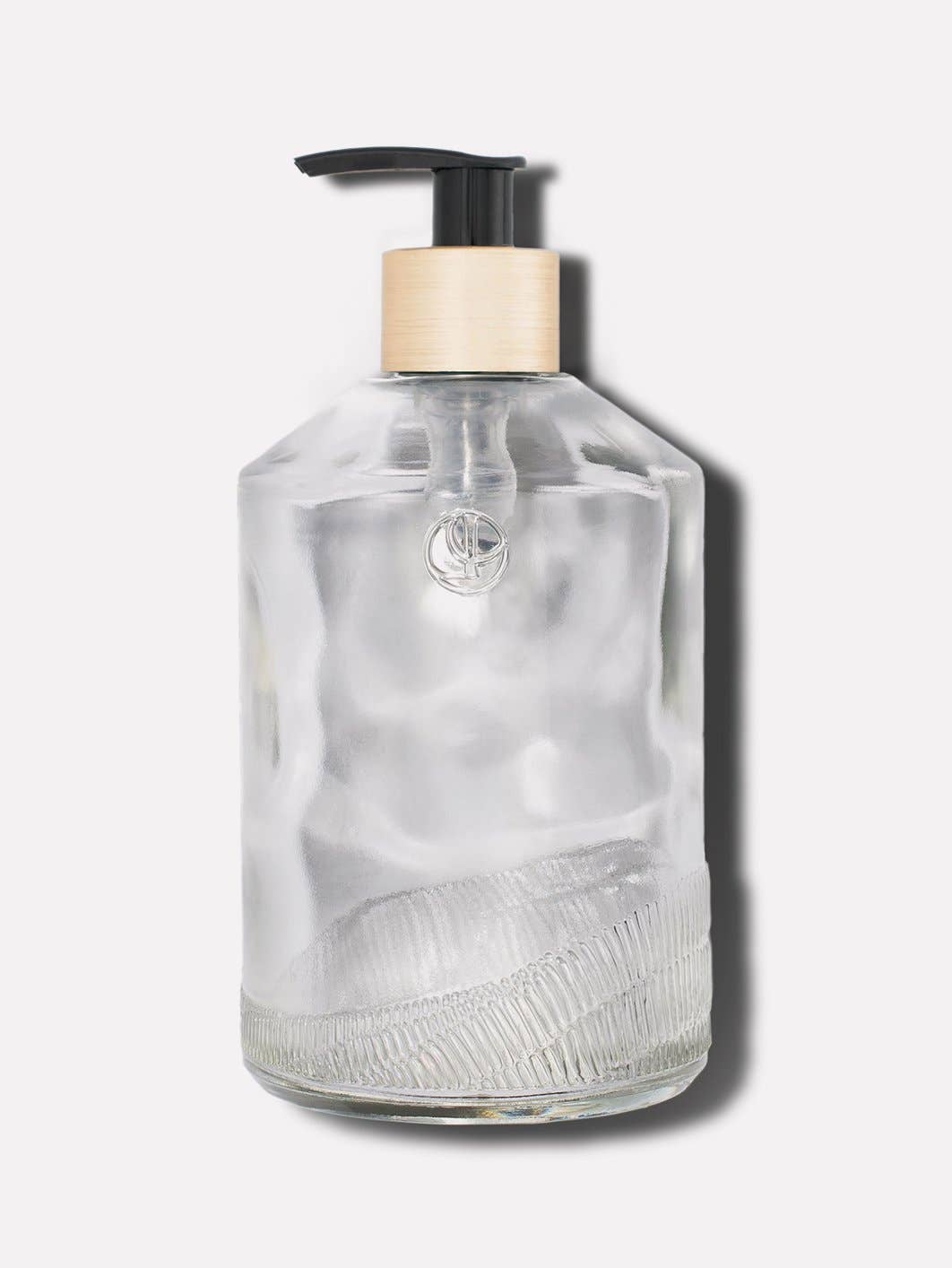 Empty Glass Bottle Clear, Black Pump