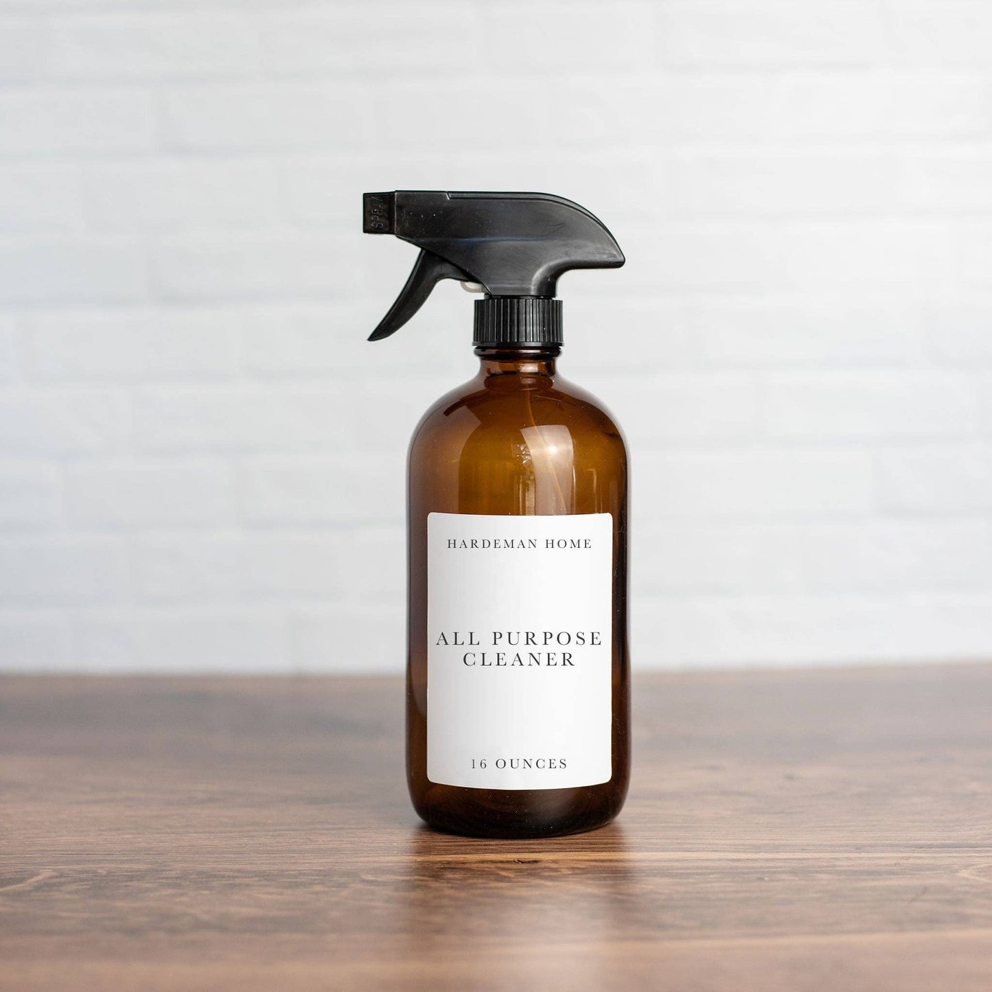 16oz Amber Glass All Purpose Cleaner Spray Bottle: Black