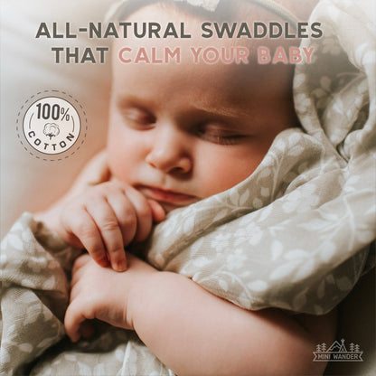 Muslin Swaddle Baby Blanket – Magnolia Tree: Peach