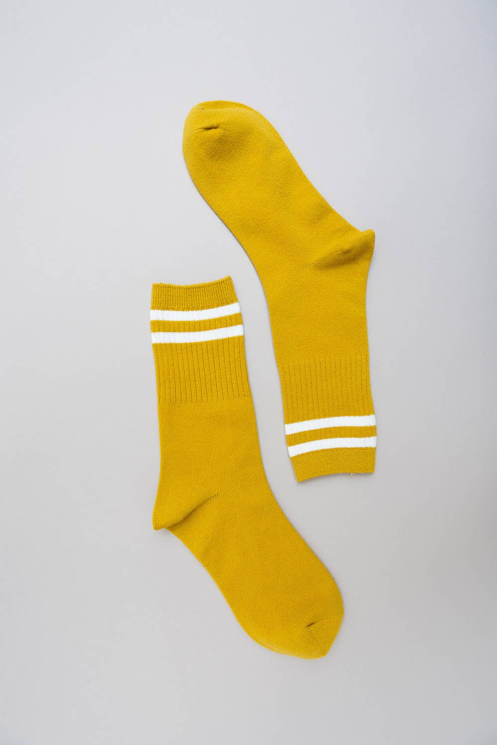 Retro Stripe Wool Blend Socks: Gray