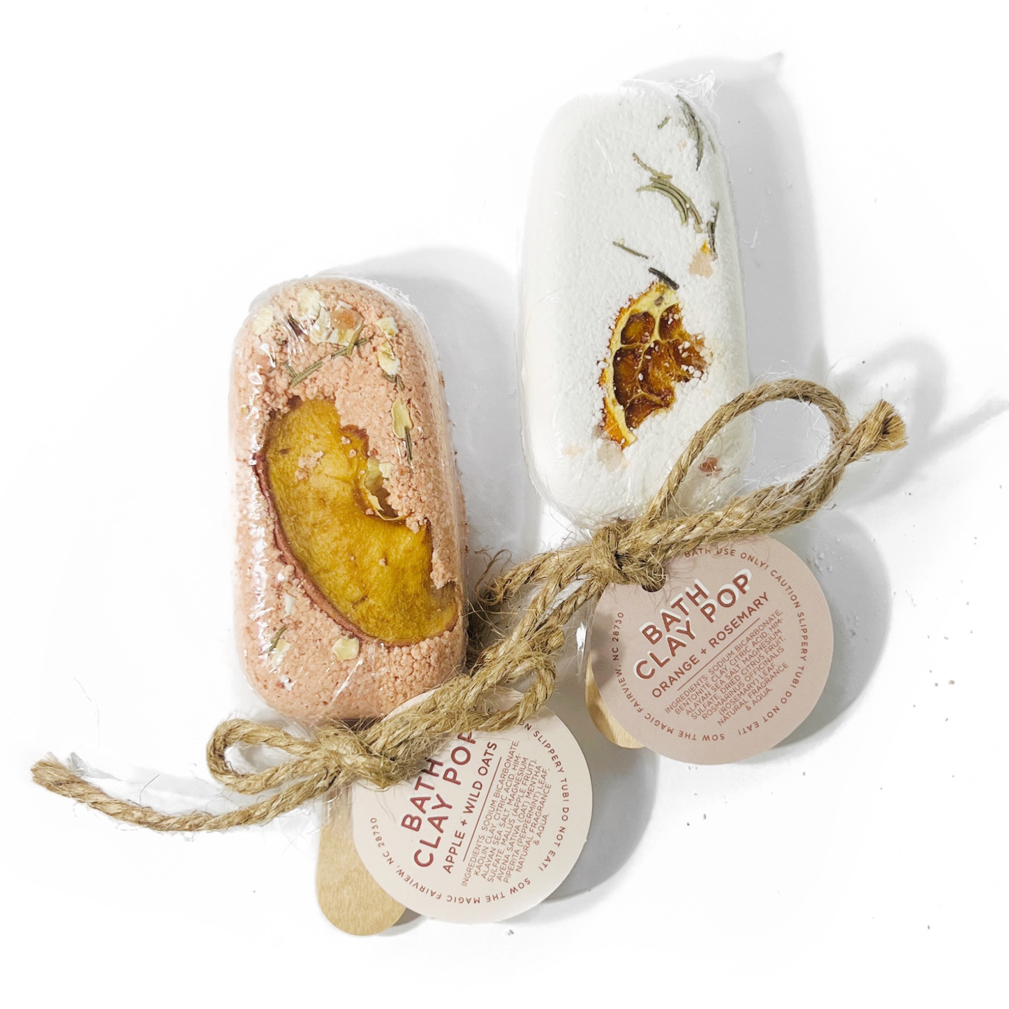 Botanical Bath Clay Pops: Citrus + Rosemary