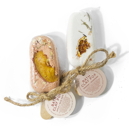 Botanical Bath Clay Pops: Citrus + Rosemary