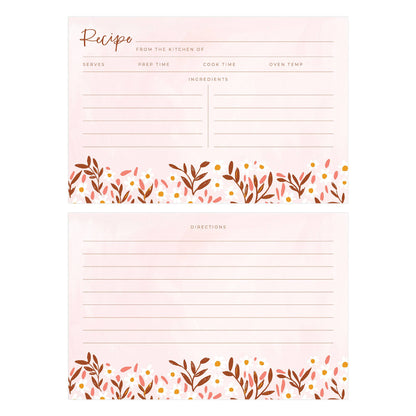 Pink Daisy Recipe Cards