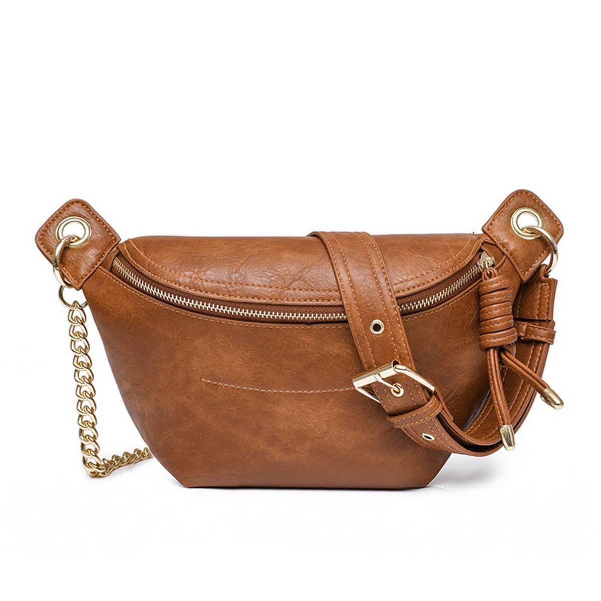 Brown Fanny Pack Crossbody Bag