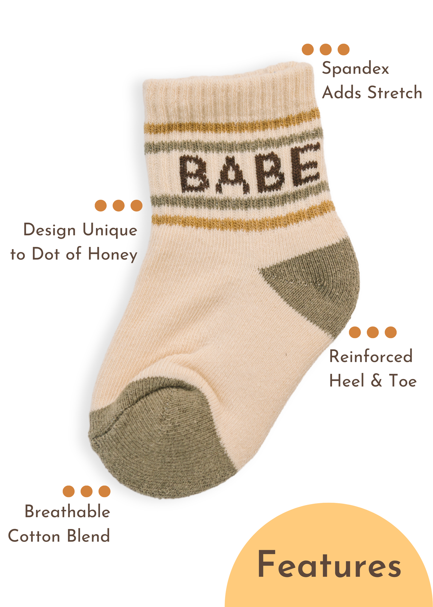 Baby/Toddler Half-Crew Socks 2-Pack, Checkered & Babe Stripe: 4-5T