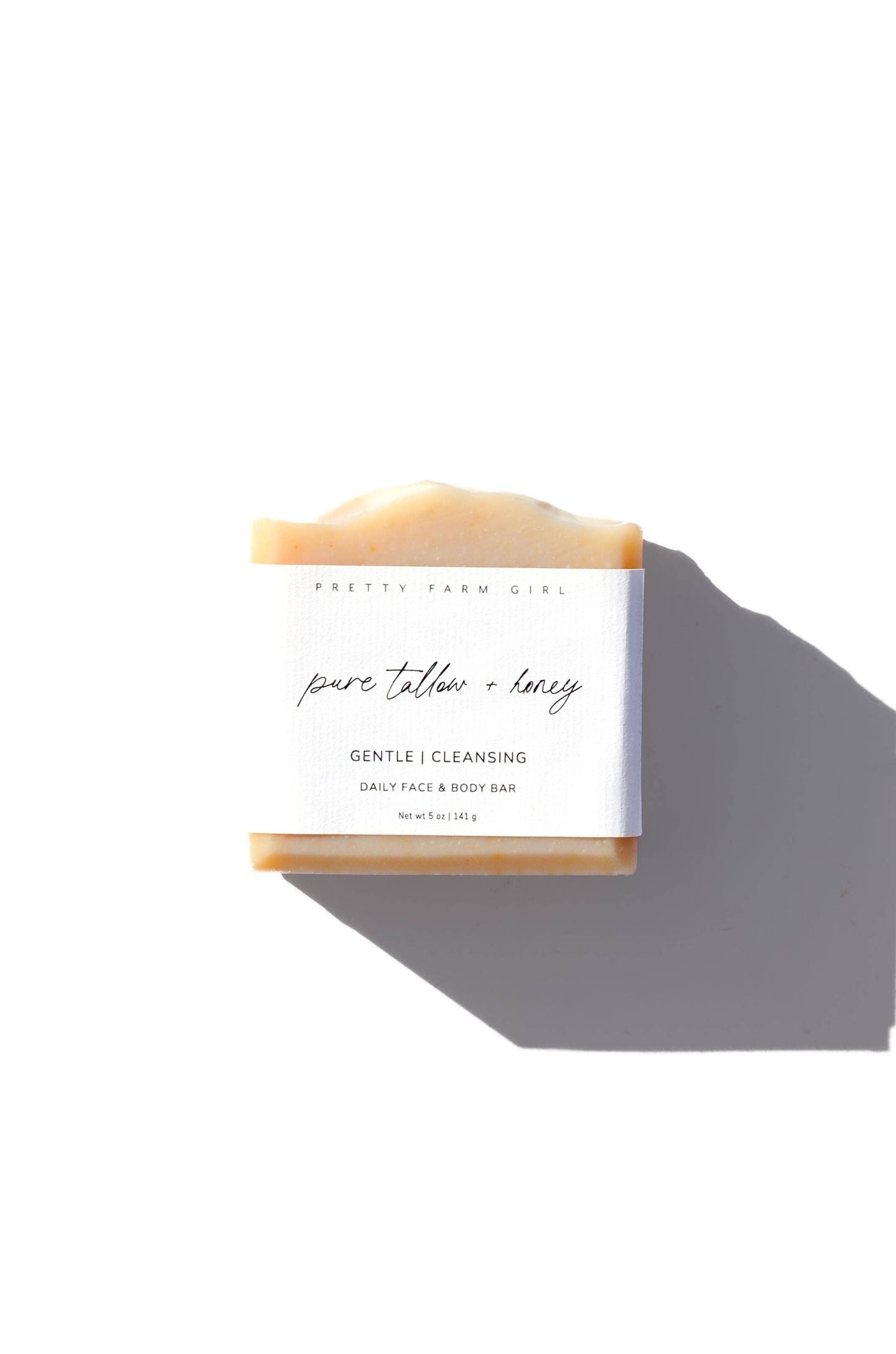 Pure Tallow + Honey Fragrance Free Tallow and Goat Milk Handmade Soap Bar