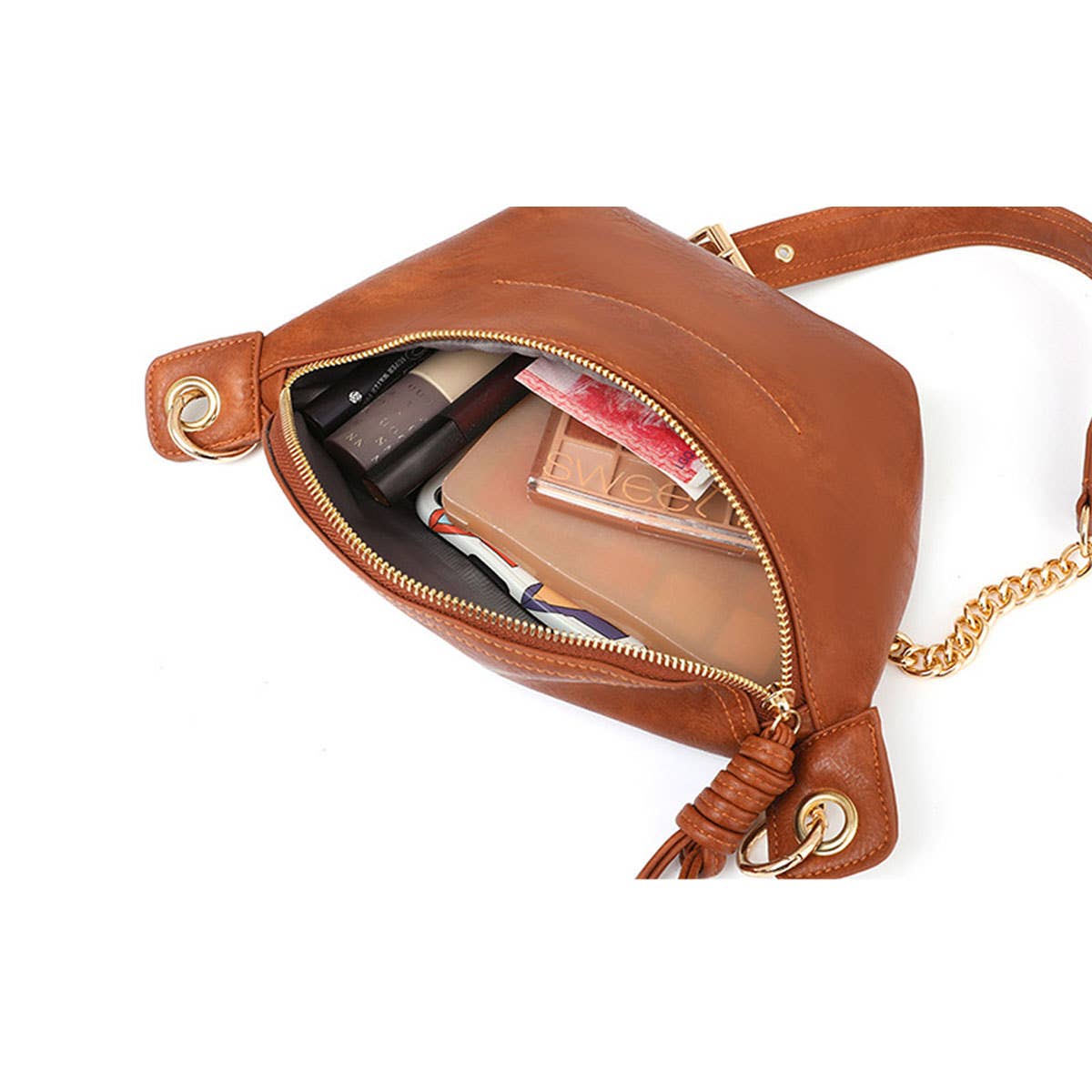 Brown Fanny Pack Crossbody Bag