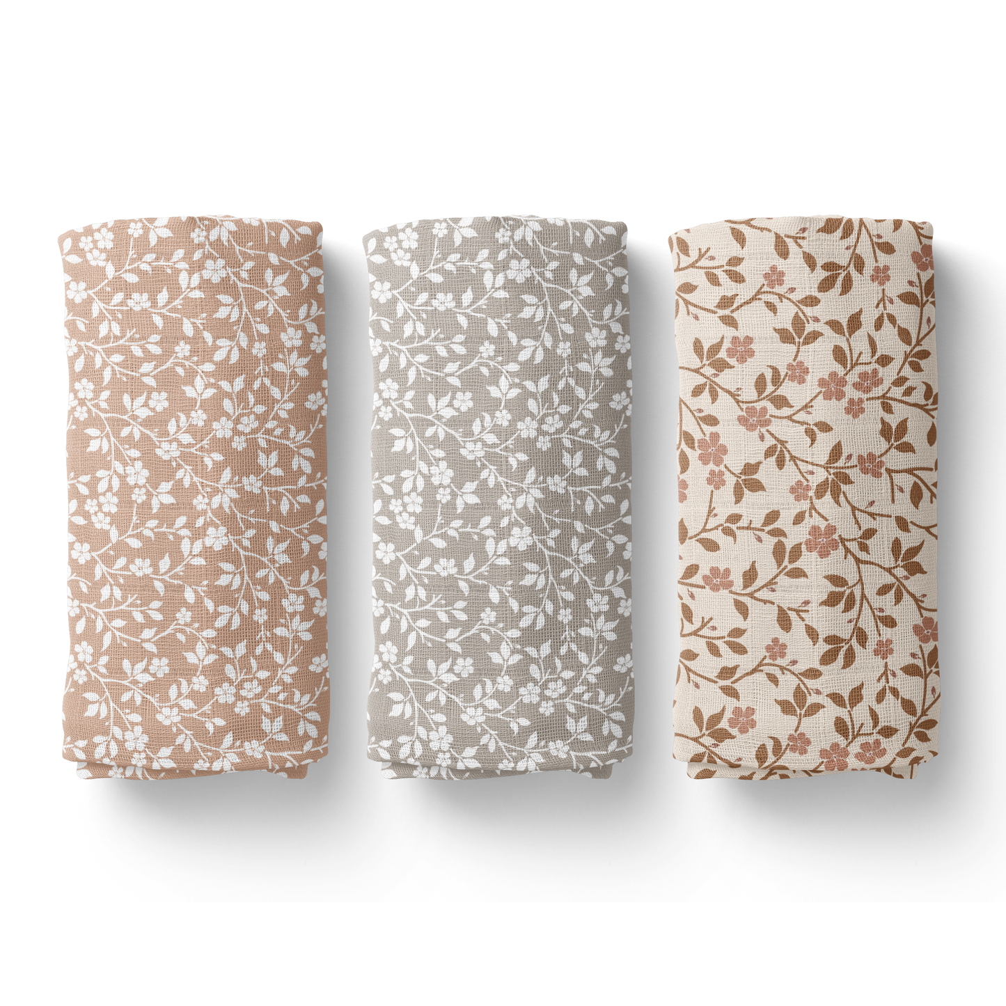 Muslin Swaddle Baby Blanket – Magnolia Tree: Peach