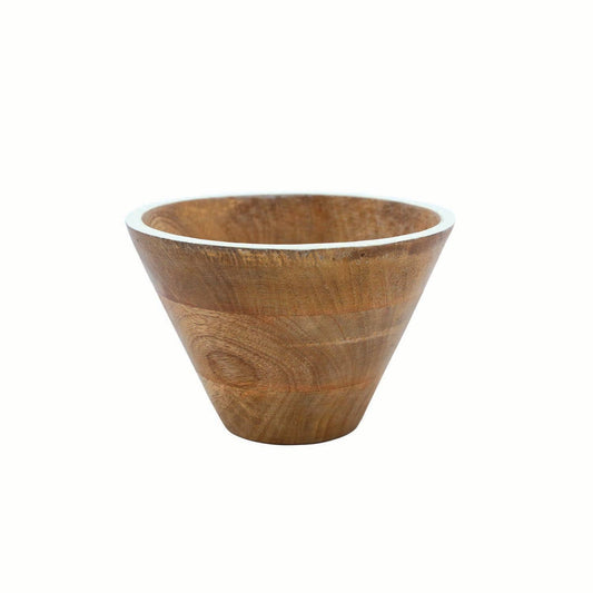 White Mango Wood Kitchen Bowl