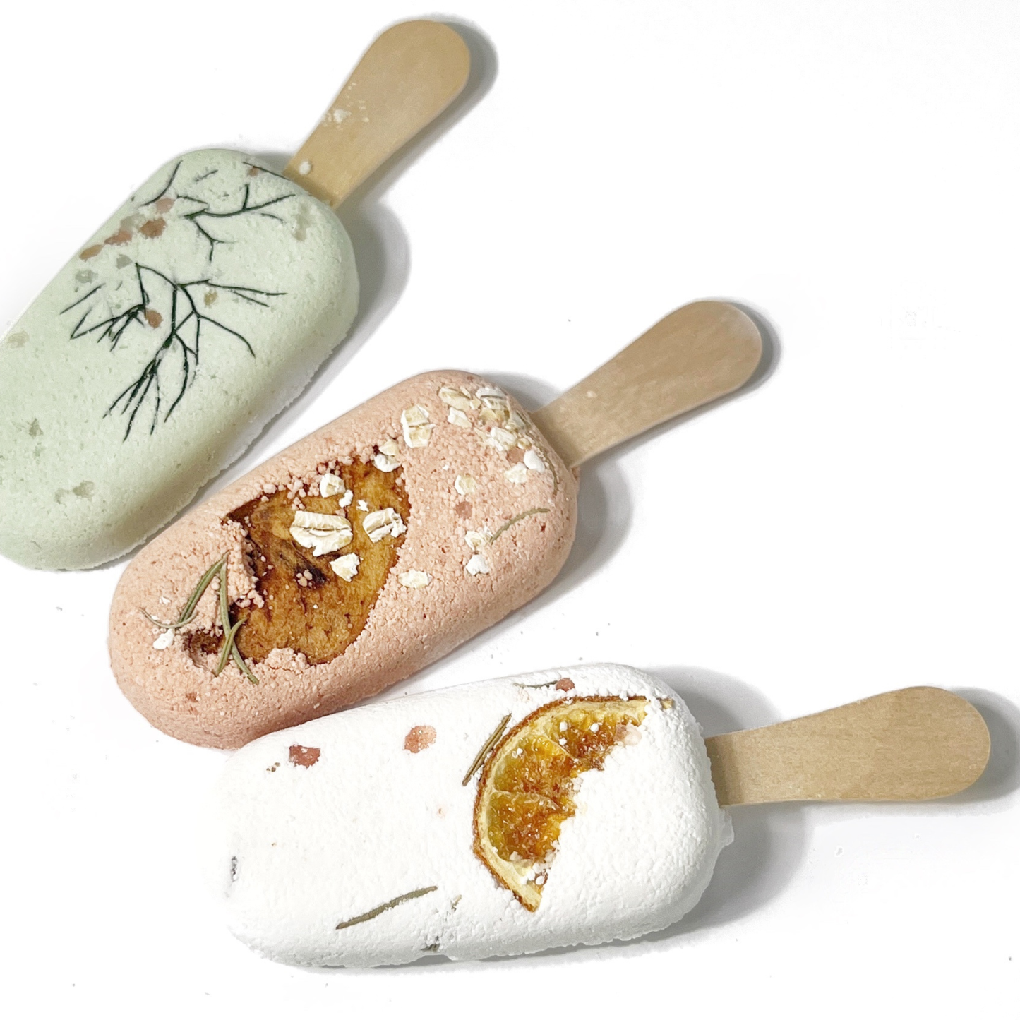 Botanical Bath Clay Pops: Citrus + Rosemary